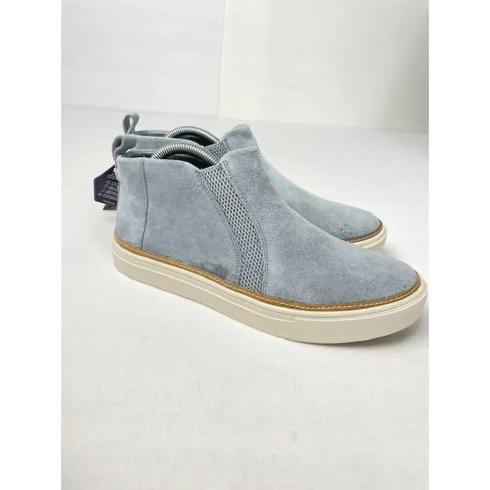 TOMS Suede Chelsea Sneaker Booties Ice Blue Womens 9 Casual Comfort Shoes Resort